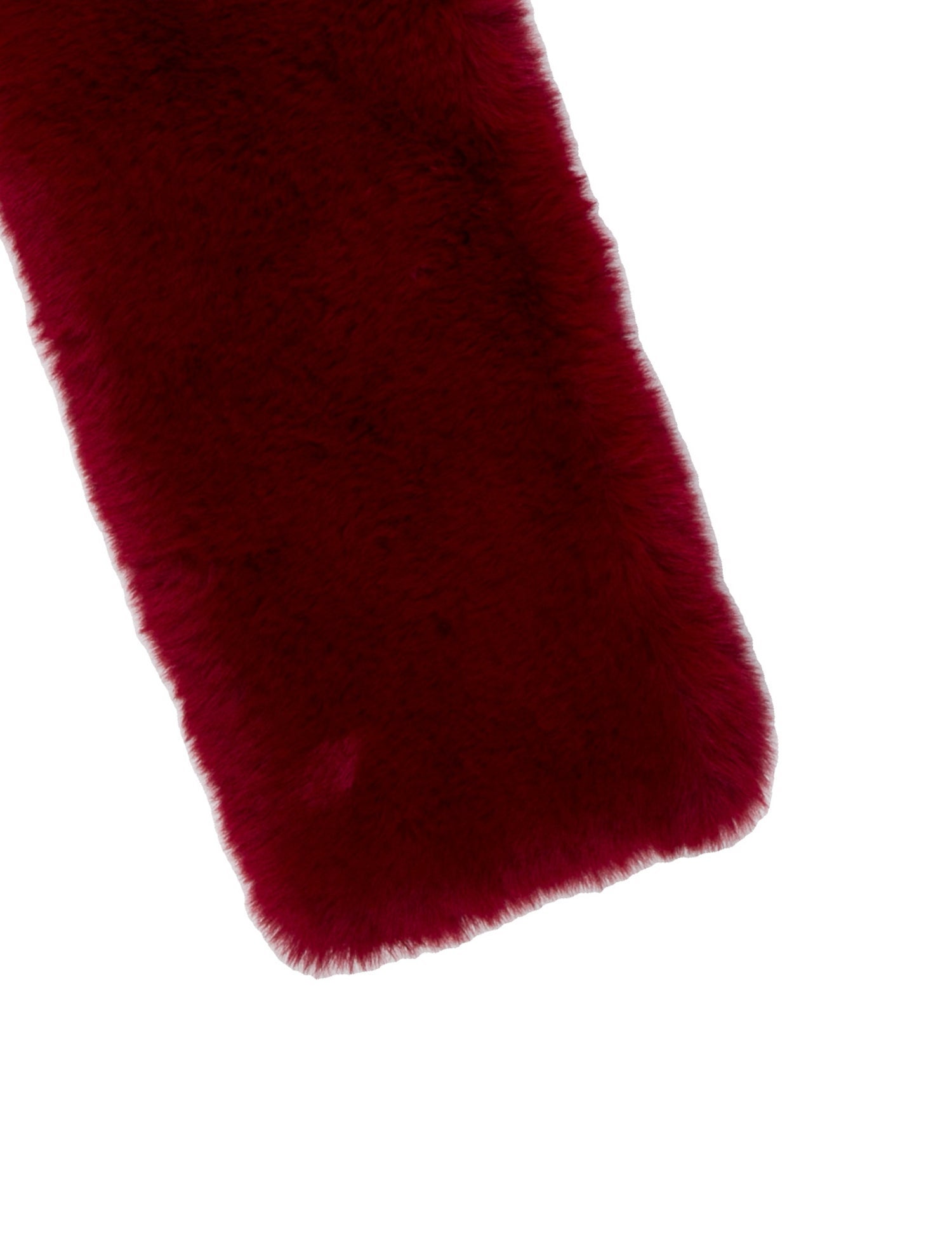 Belle Fare Faux Fur Plaid Print Scarf