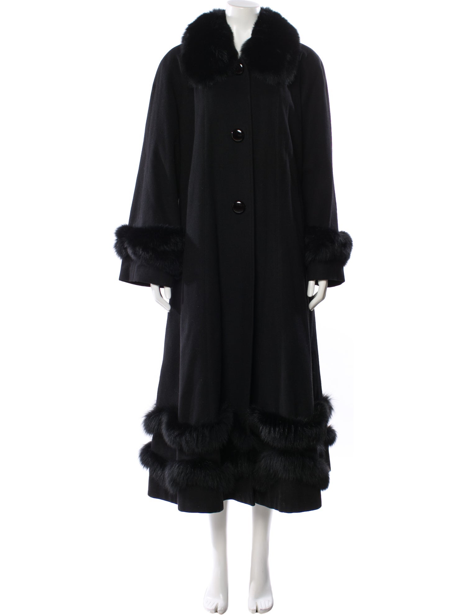 Belle Fare Cashmere Faux Fur Coat