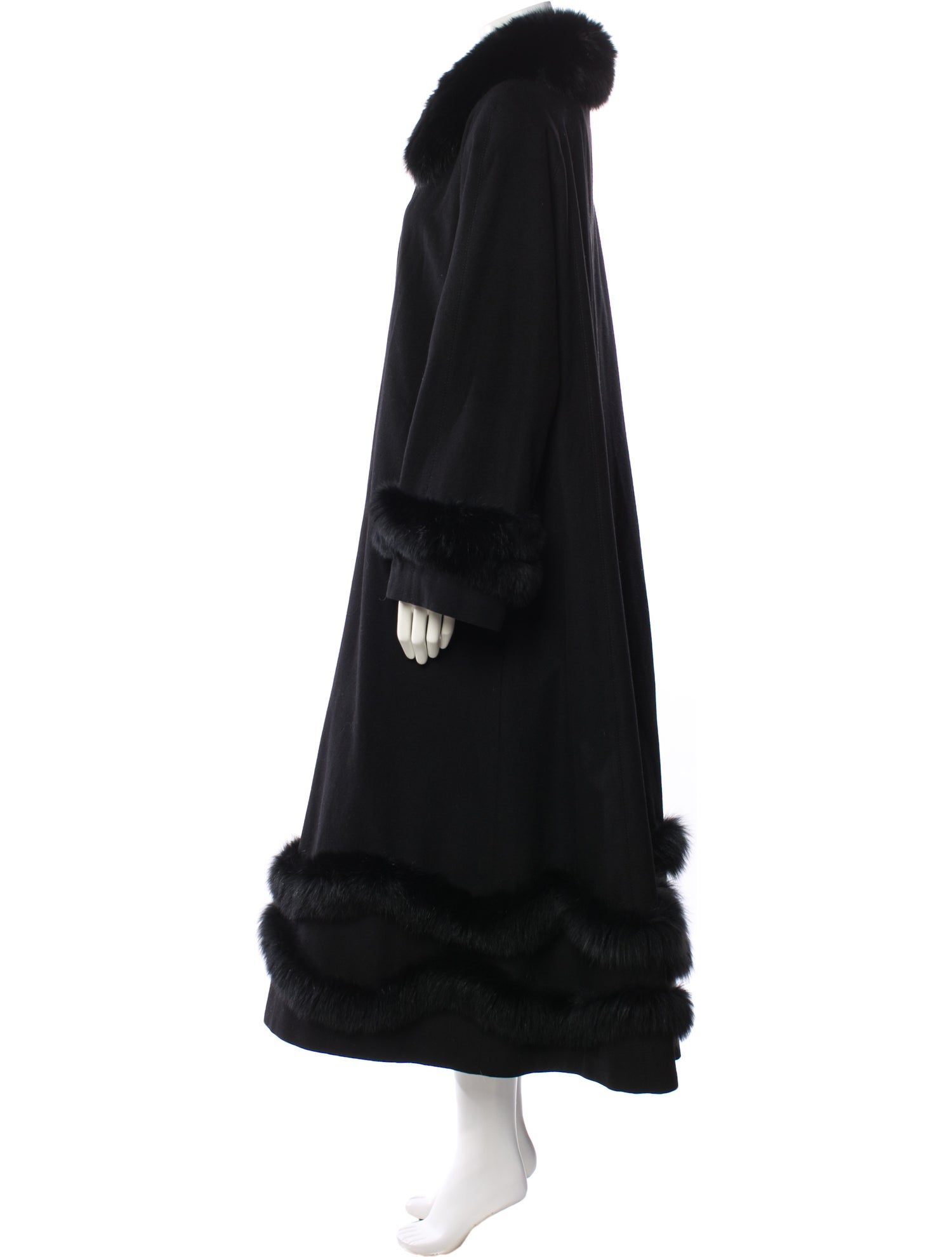 Belle Fare Cashmere Faux Fur Coat