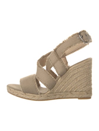 Bettye Muller Canvas Raw-Edge Trim Espadrilles