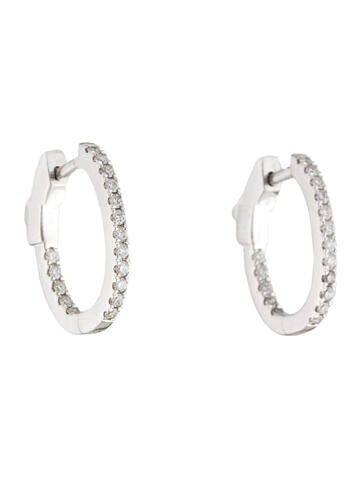 Belpearl Hoop 18K Diamond Inside-Outside Earrings