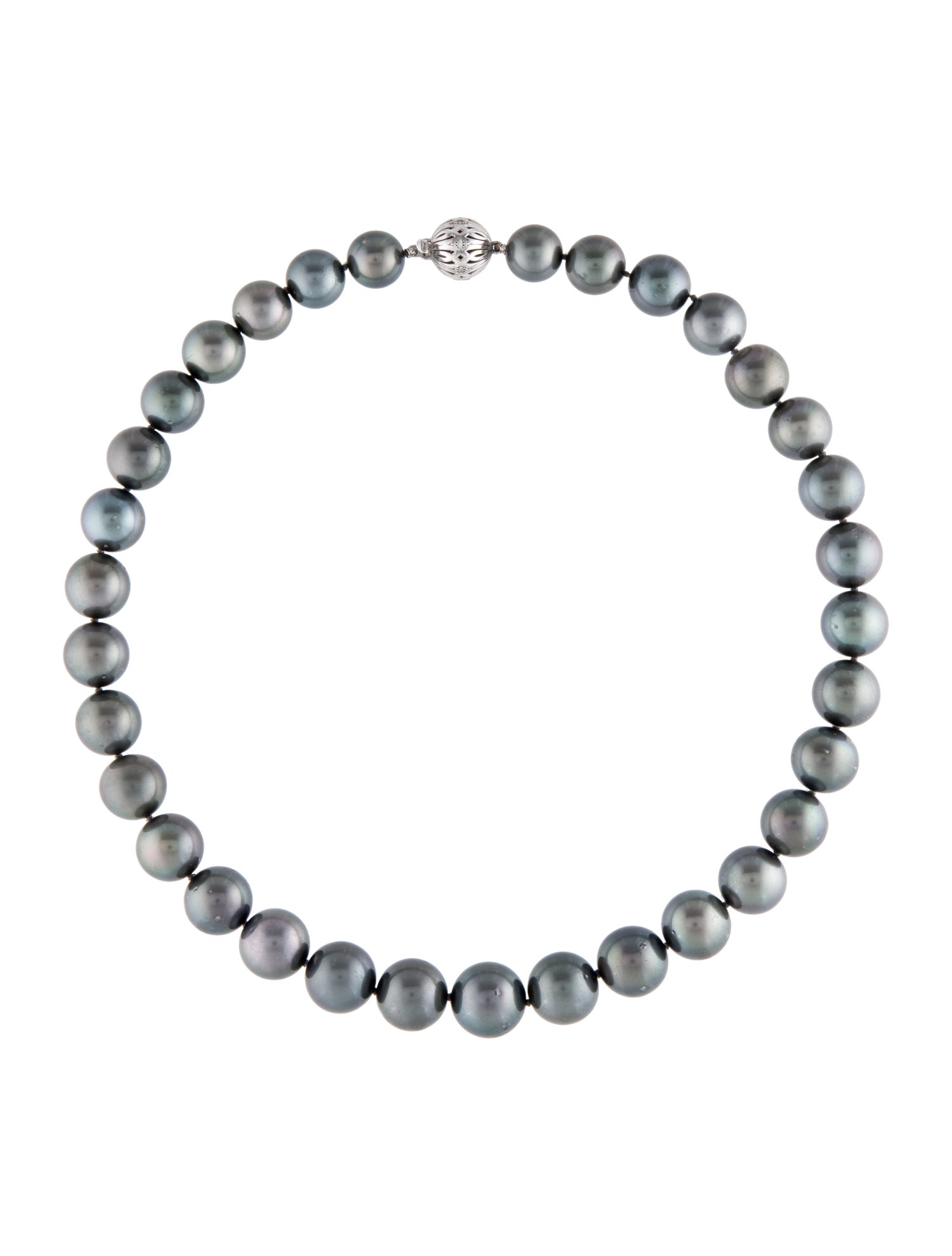 Belpearl 18K Tahitian Pearl & Diamond Strand Necklace