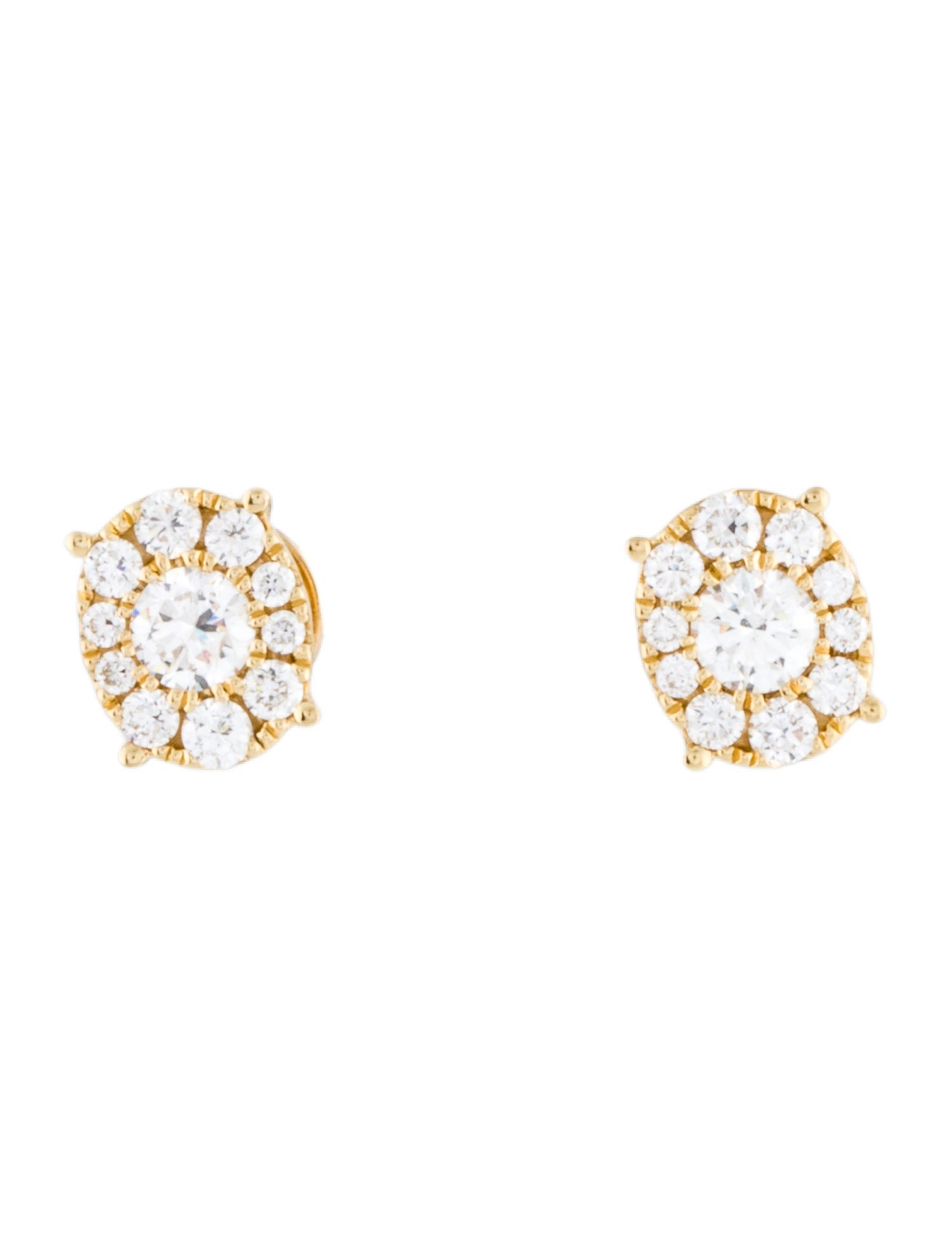 Belpearl 18K Diamond Stud Earrings
