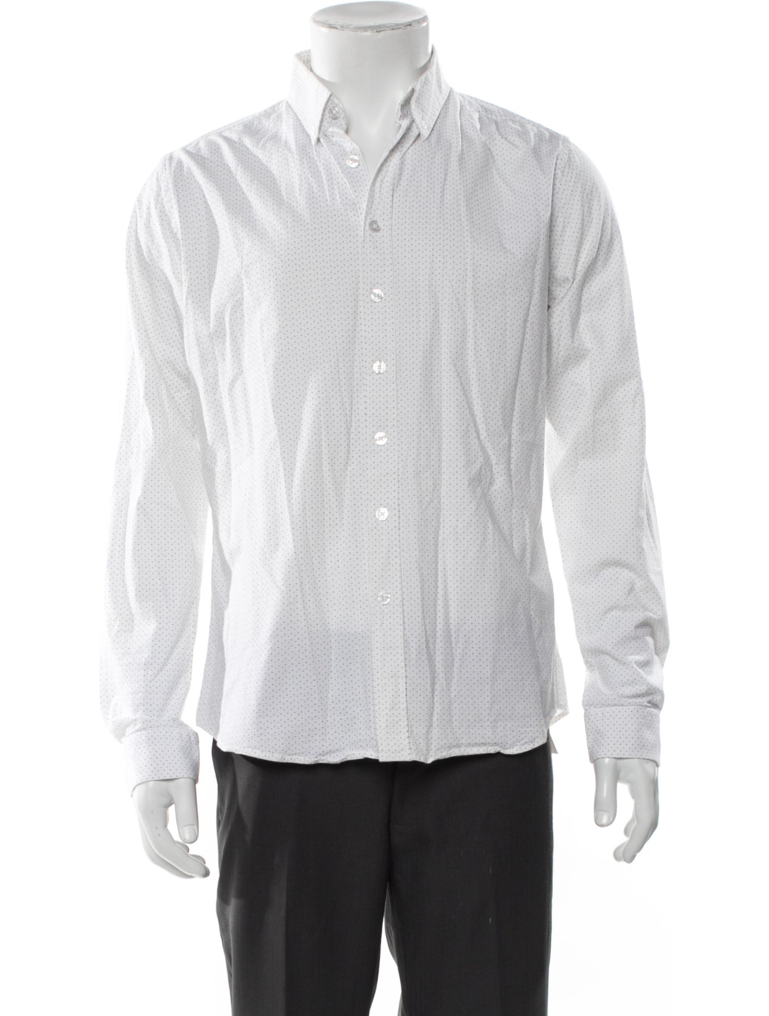 Bertoni 1949 Polka Dot Print Long Sleeve Shirt