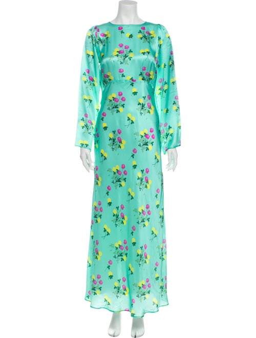 Bernadette Silk Long Dress Green