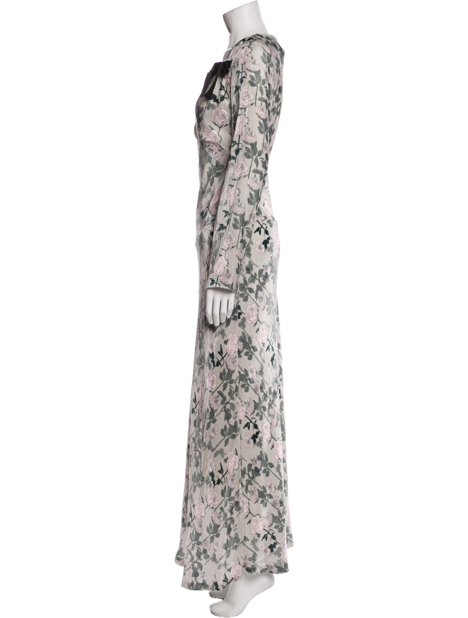Bernadette Floral Print Long Dress w/ Tags