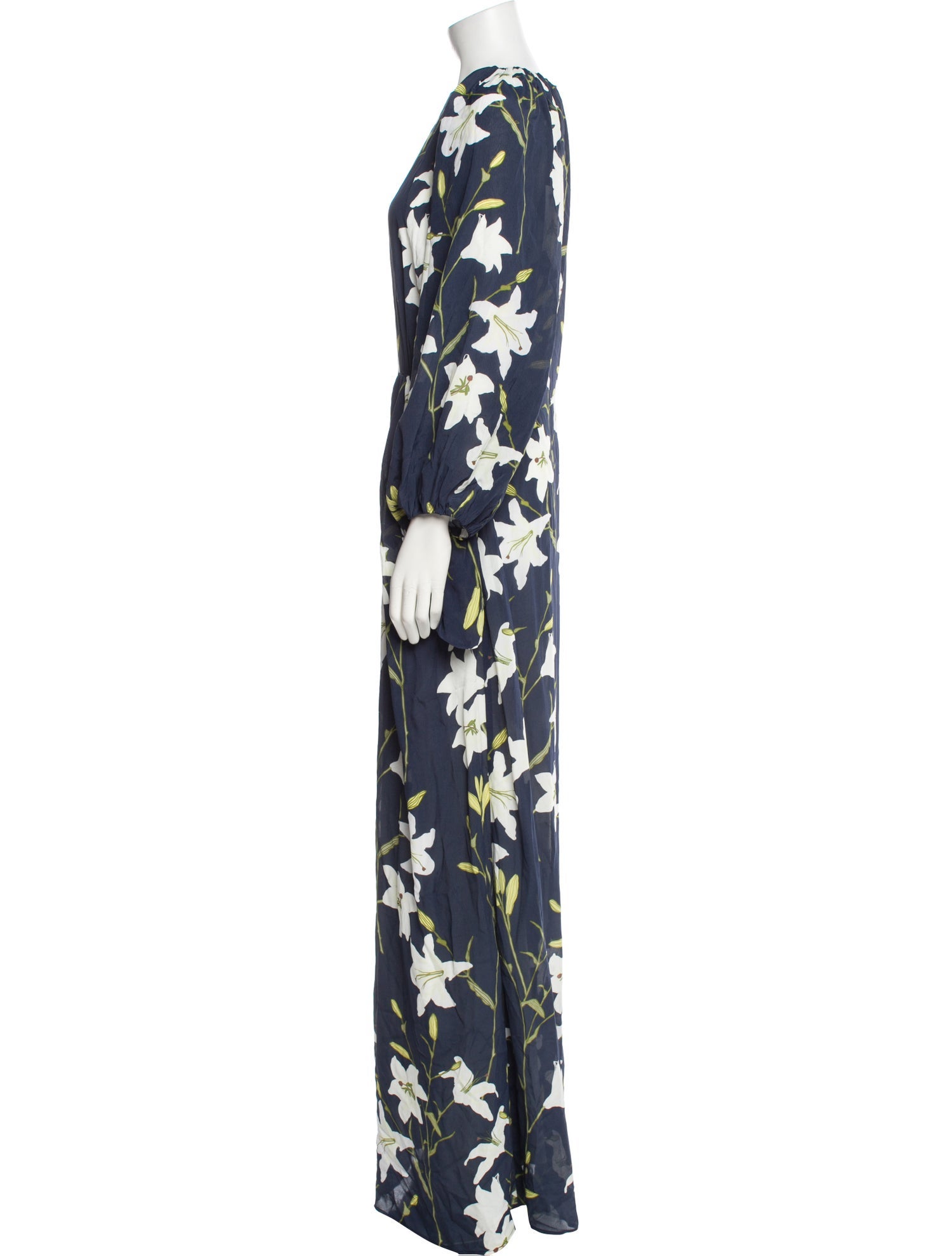 Bernadette Floral Print Long Dress w/ Tags