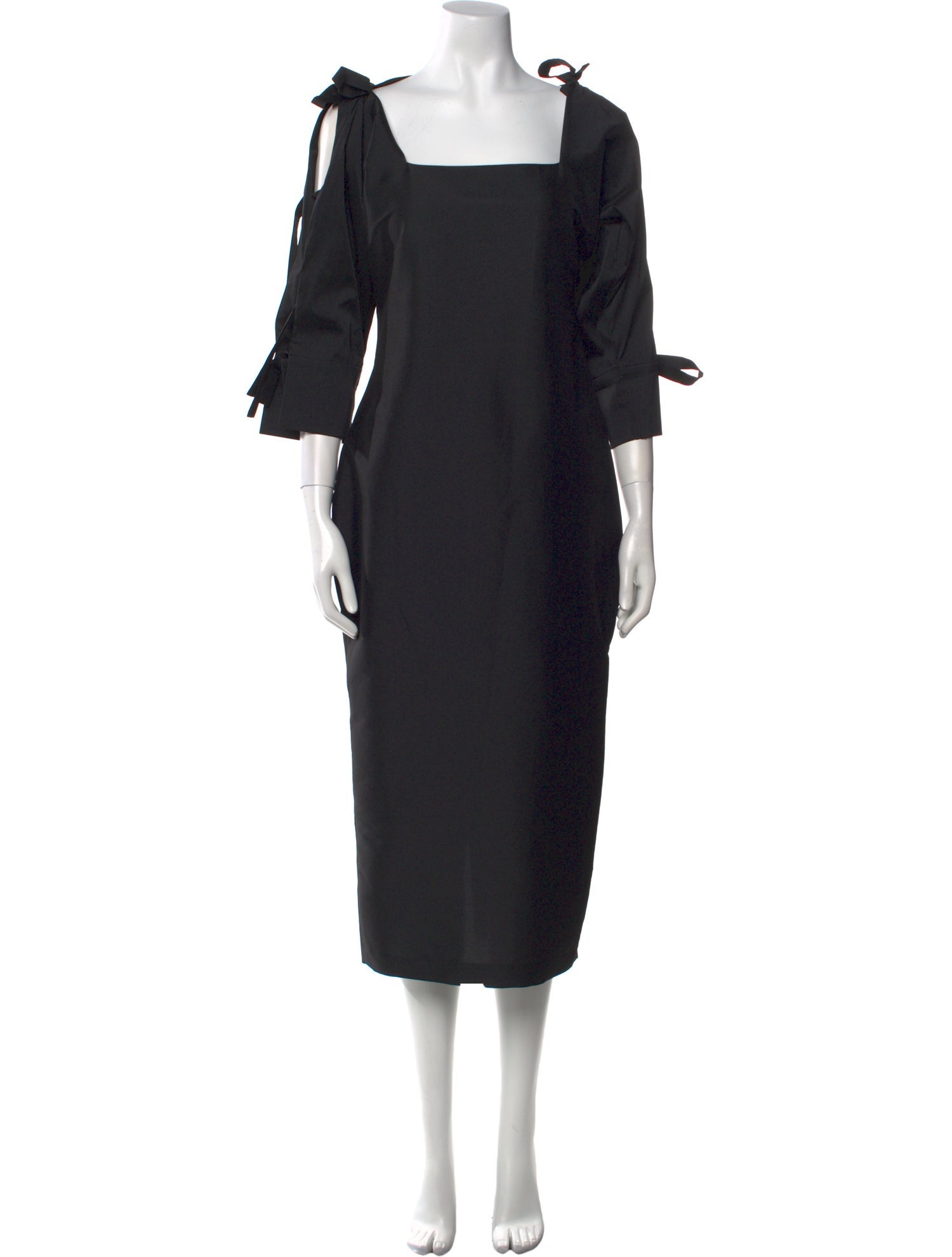 Bernadette Square Neckline Midi Length Dress