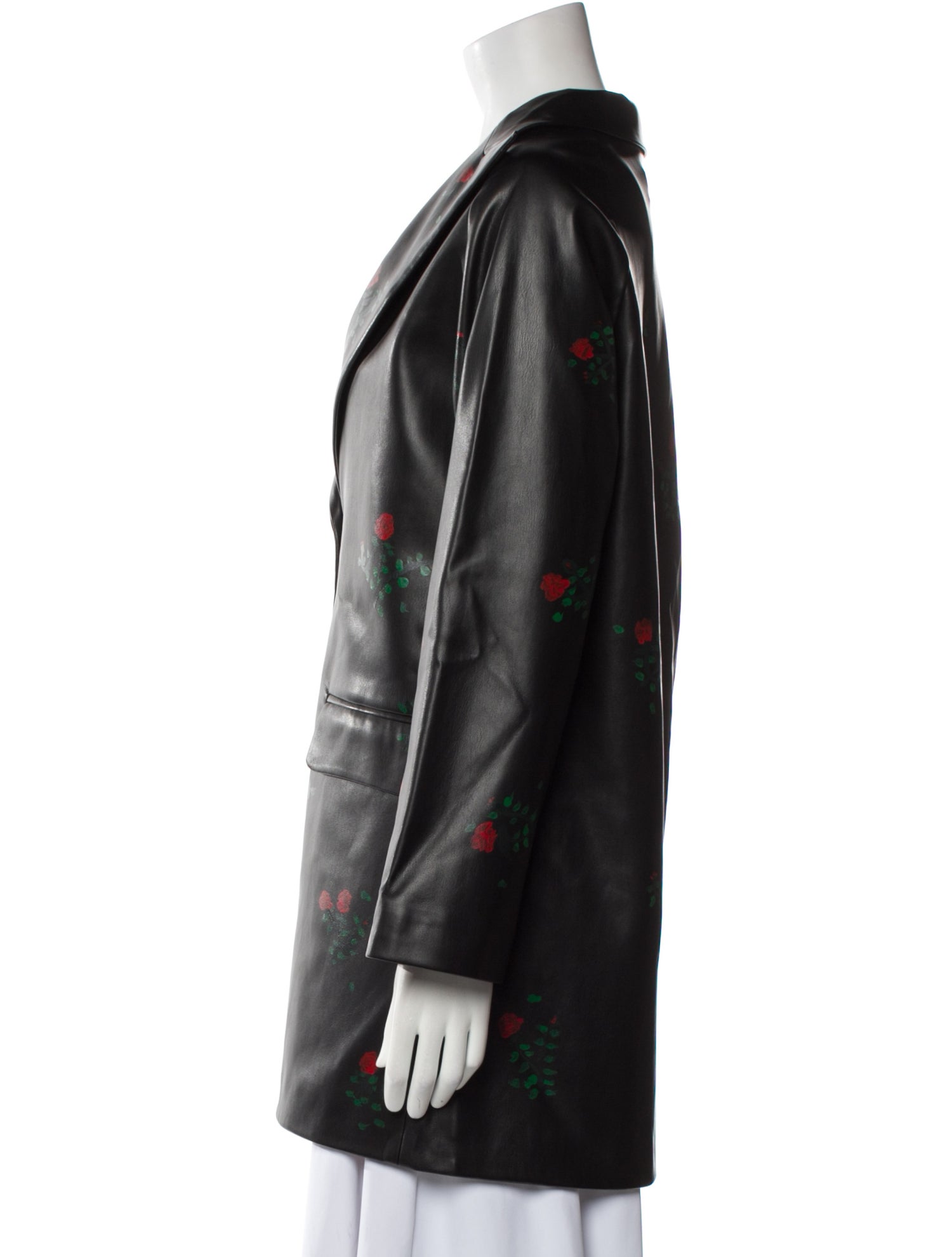 Bernadette Faux Leather Graphic Print Jacket w/ Tags