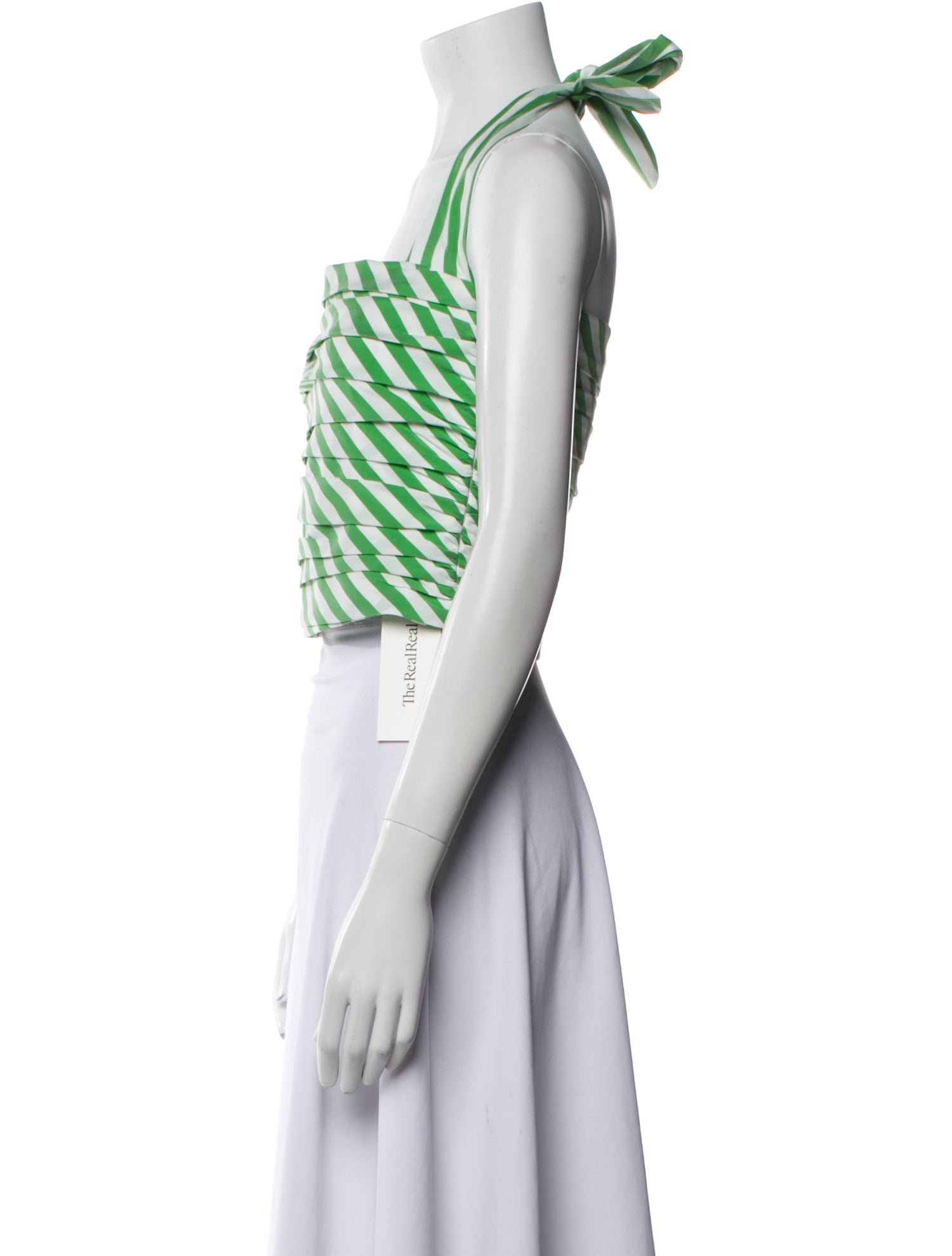 Bernadette Striped Square Neckline Crop Top