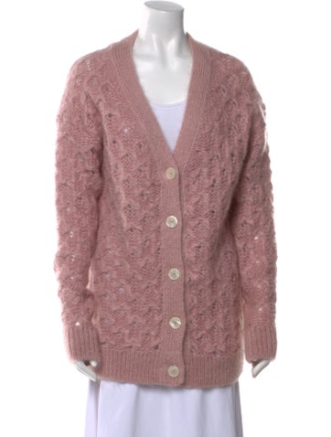 Bernadette Knitwear Mohair V-Neck Sweater XS