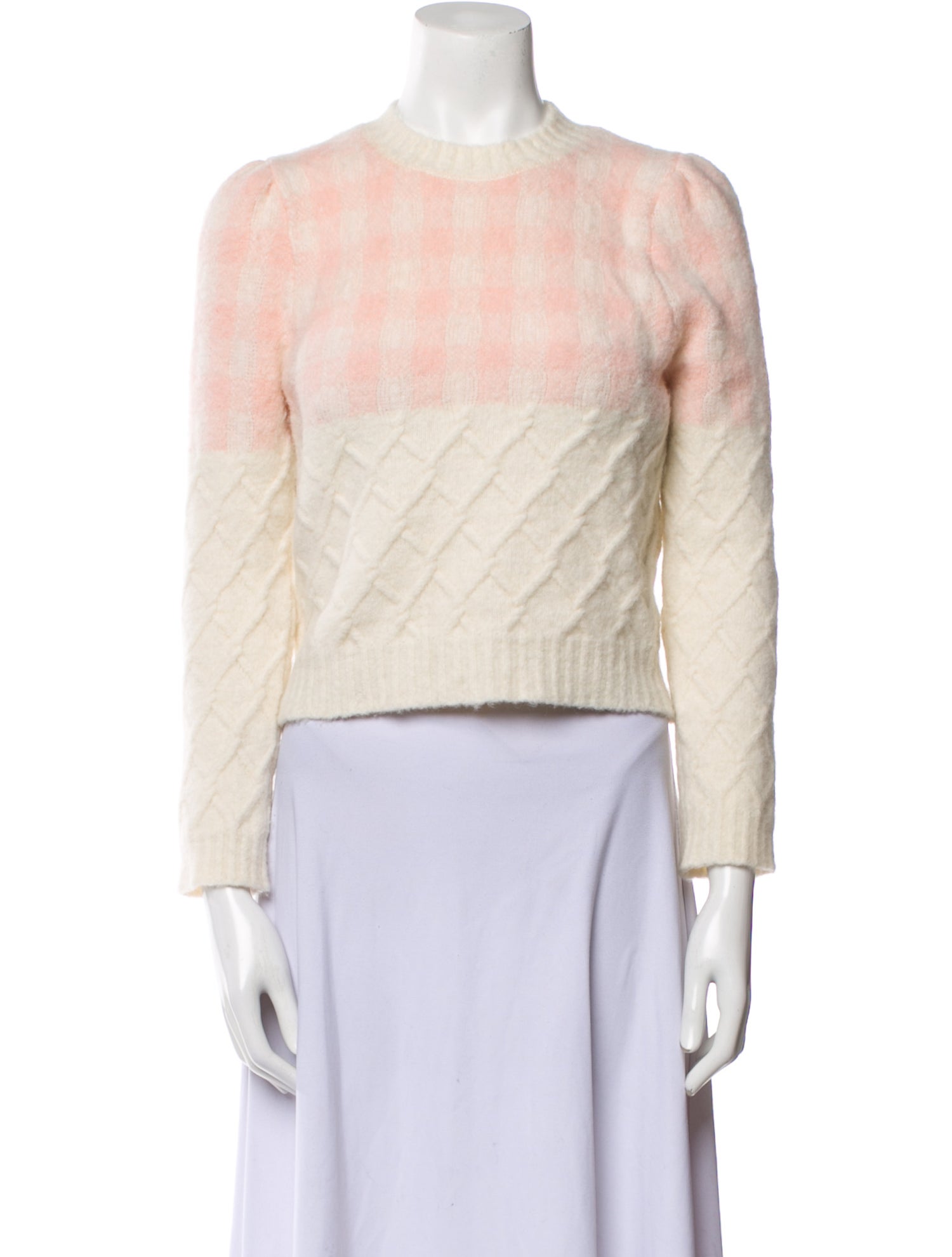 Bernadette Alpaca Plaid Print Sweater