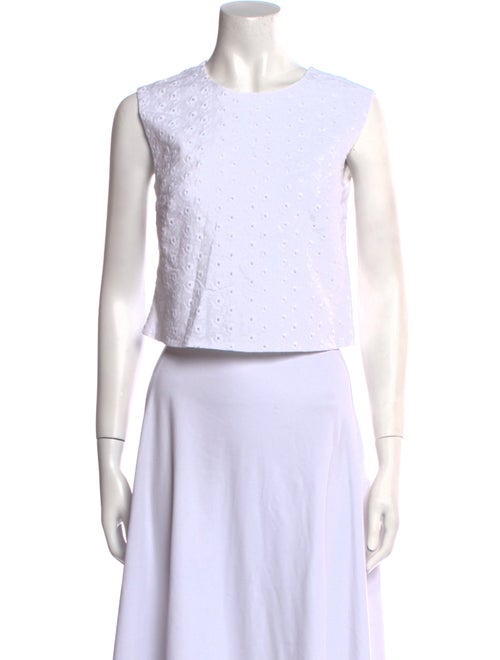 Bernadette Crew Neck Sleeveless Crop Top