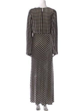Bernadette Polka Dot Print Long Dress