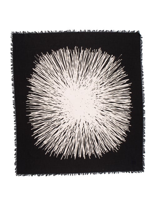 Bernhard Willhelm Square Fringe Scarf Black