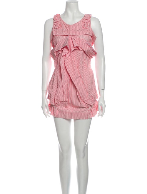 Bernhard Willhelm Striped Mini Dress Red