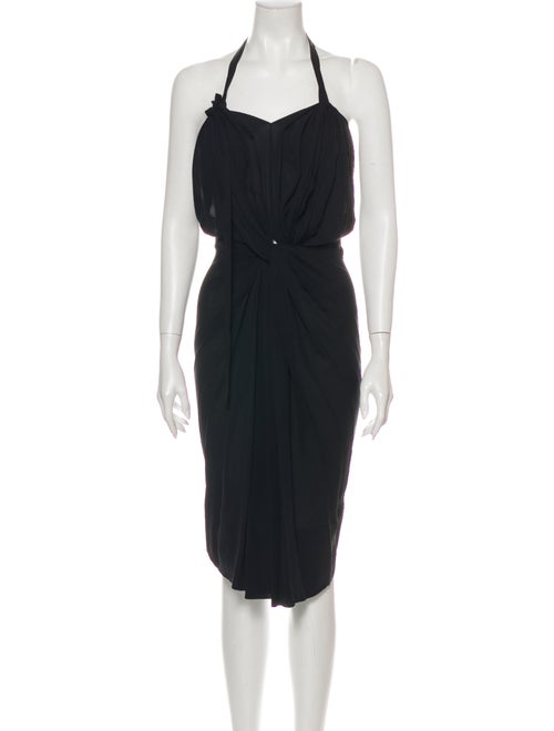 Bernhard Willhelm Silk Knee-Length Dress Black