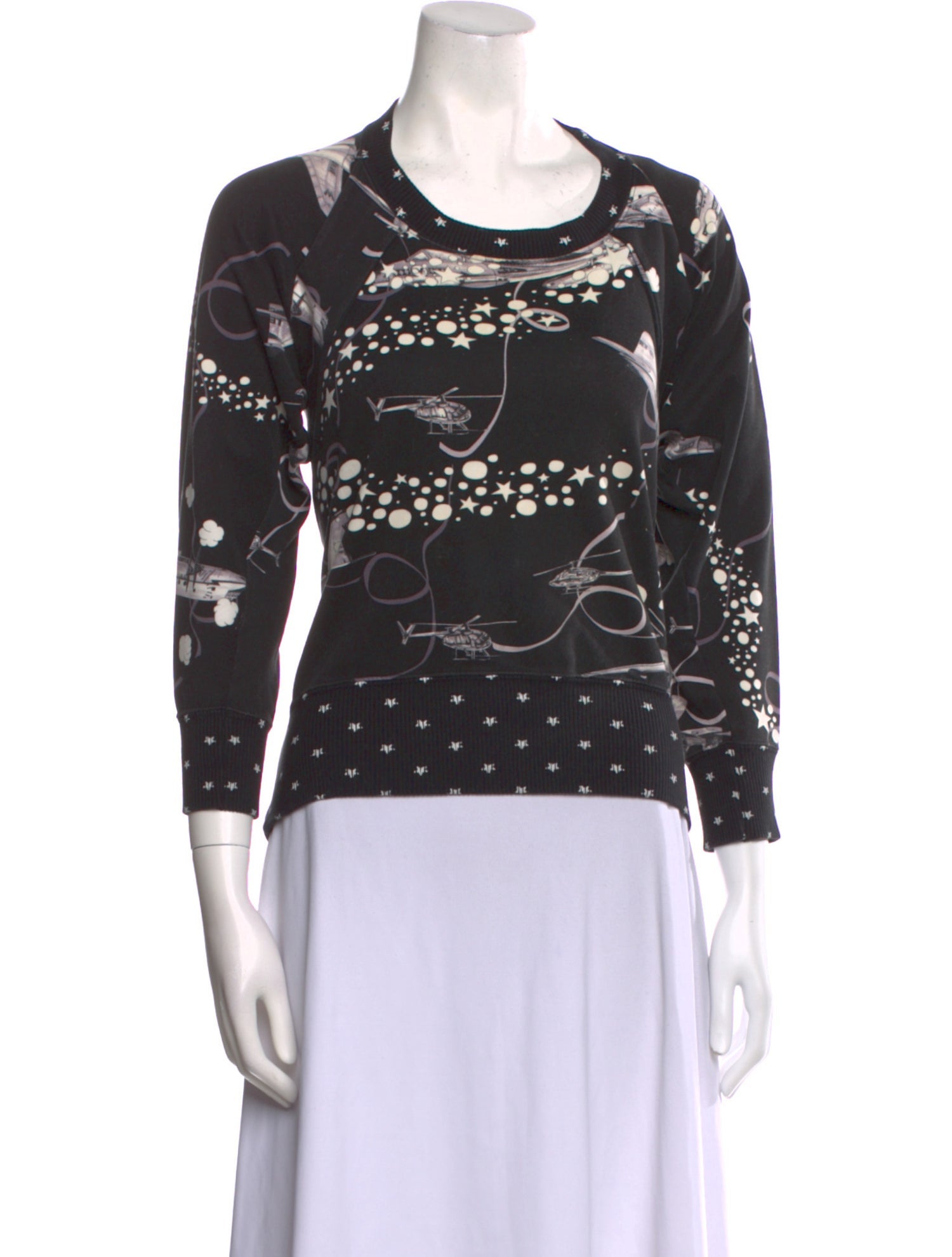 Bernhard Willhelm Printed Scoop Neck Sweatshirt