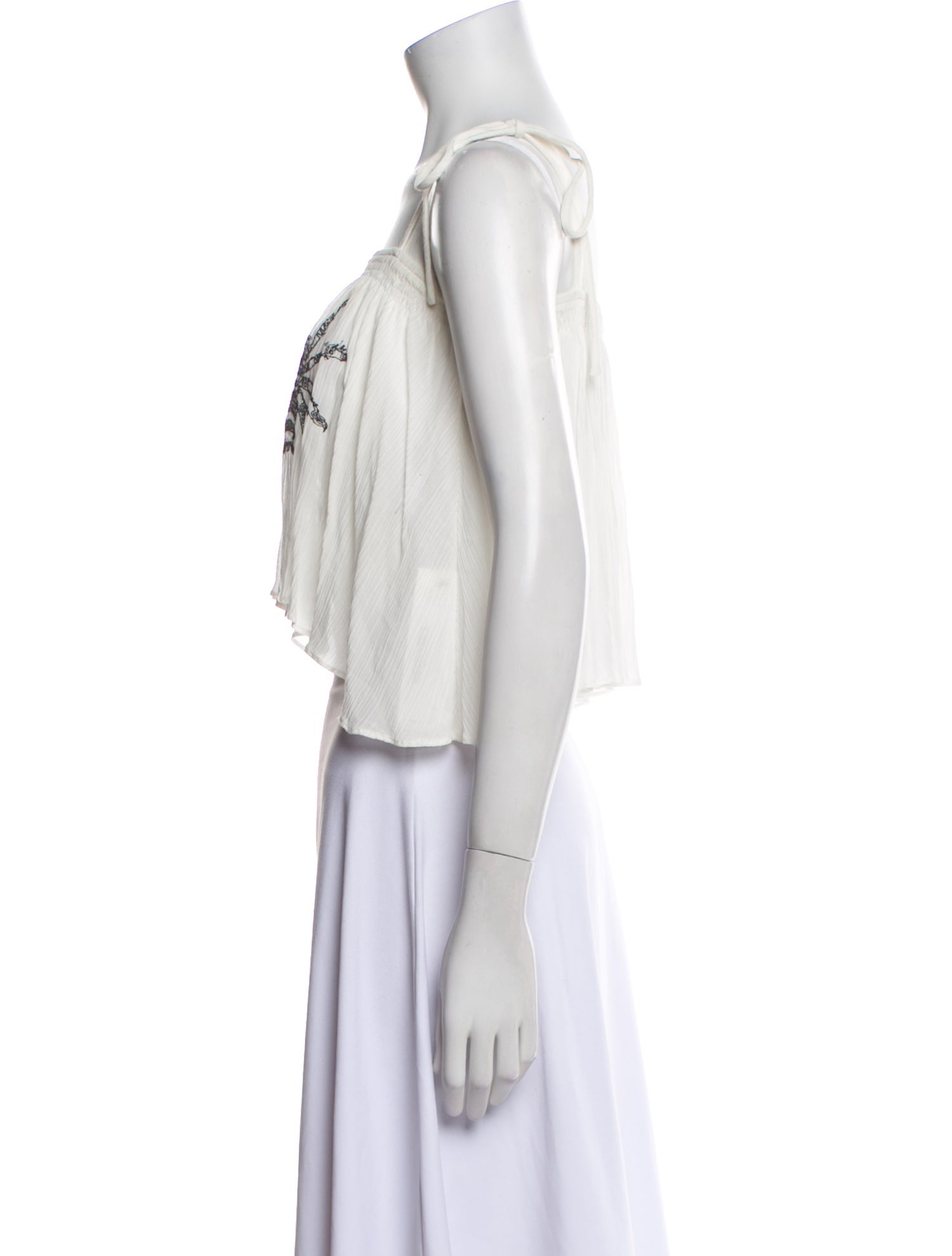 Bernhard Willhelm Printed Square Neckline Crop Top