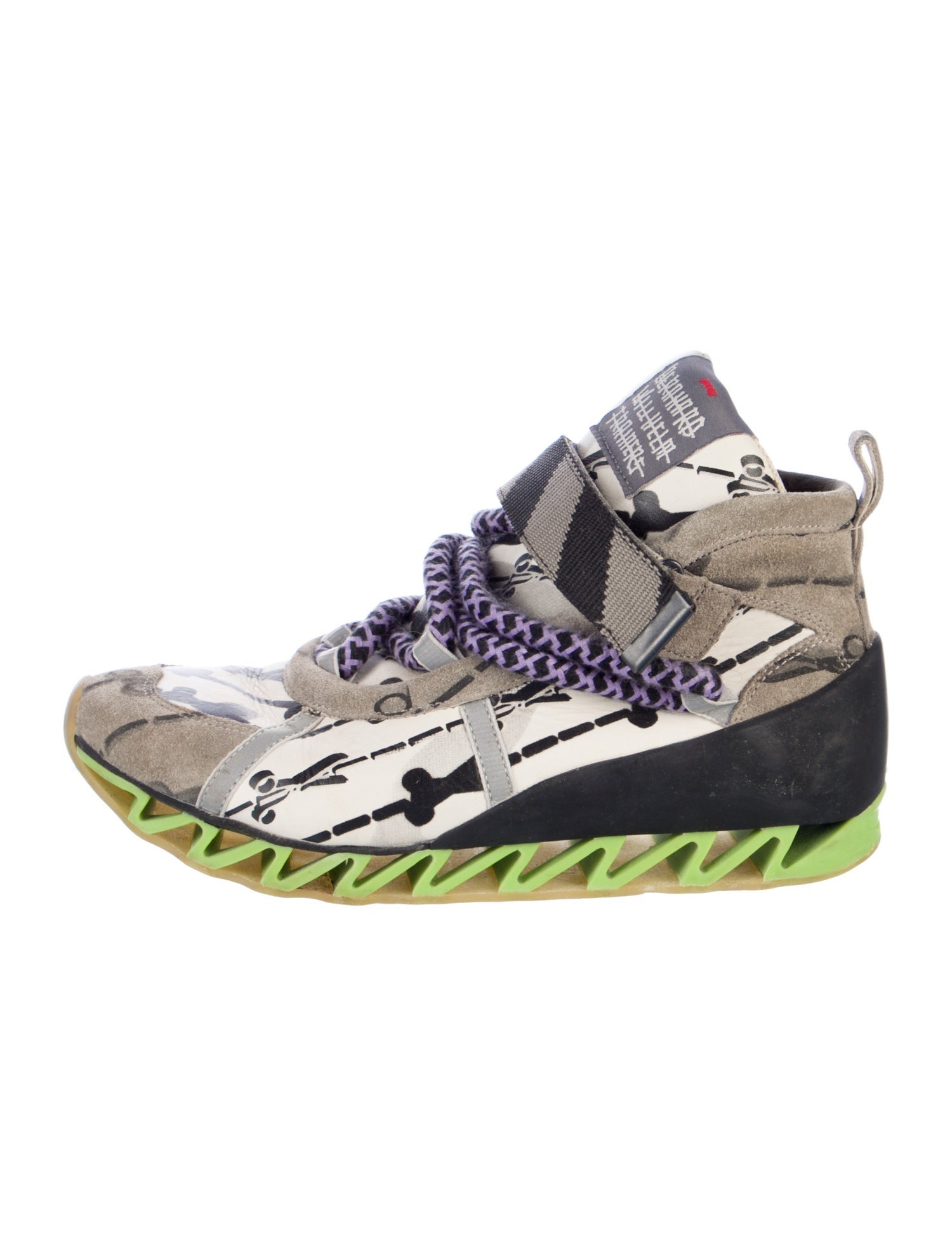 Bernhard Willhelm Suede Printed Chunky Sneakers