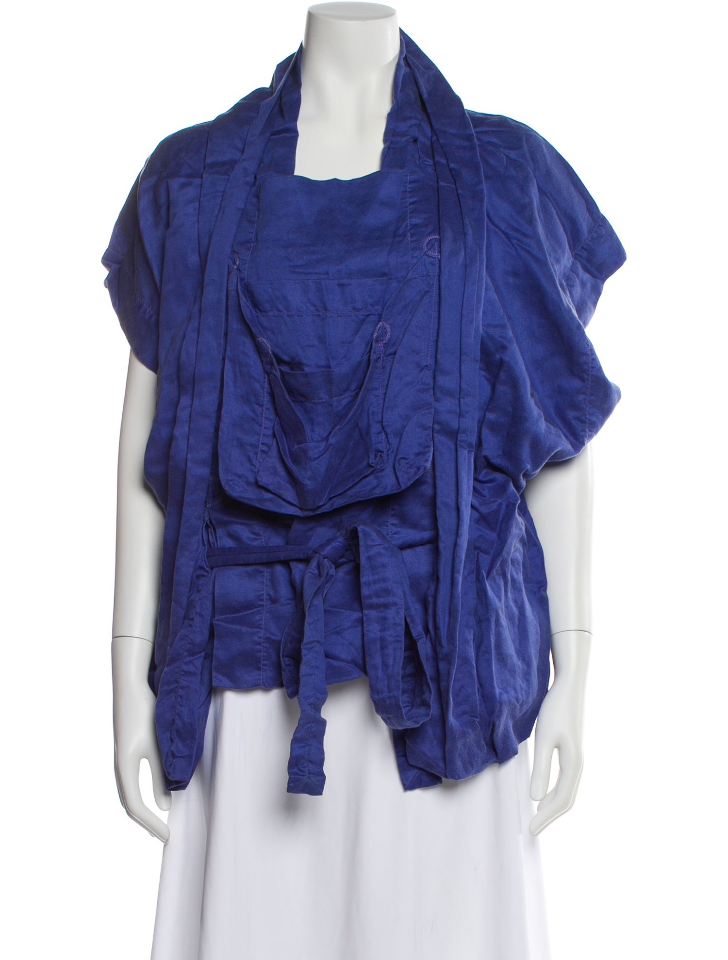 Bernhard Willhelm Linen Square Neckline Top