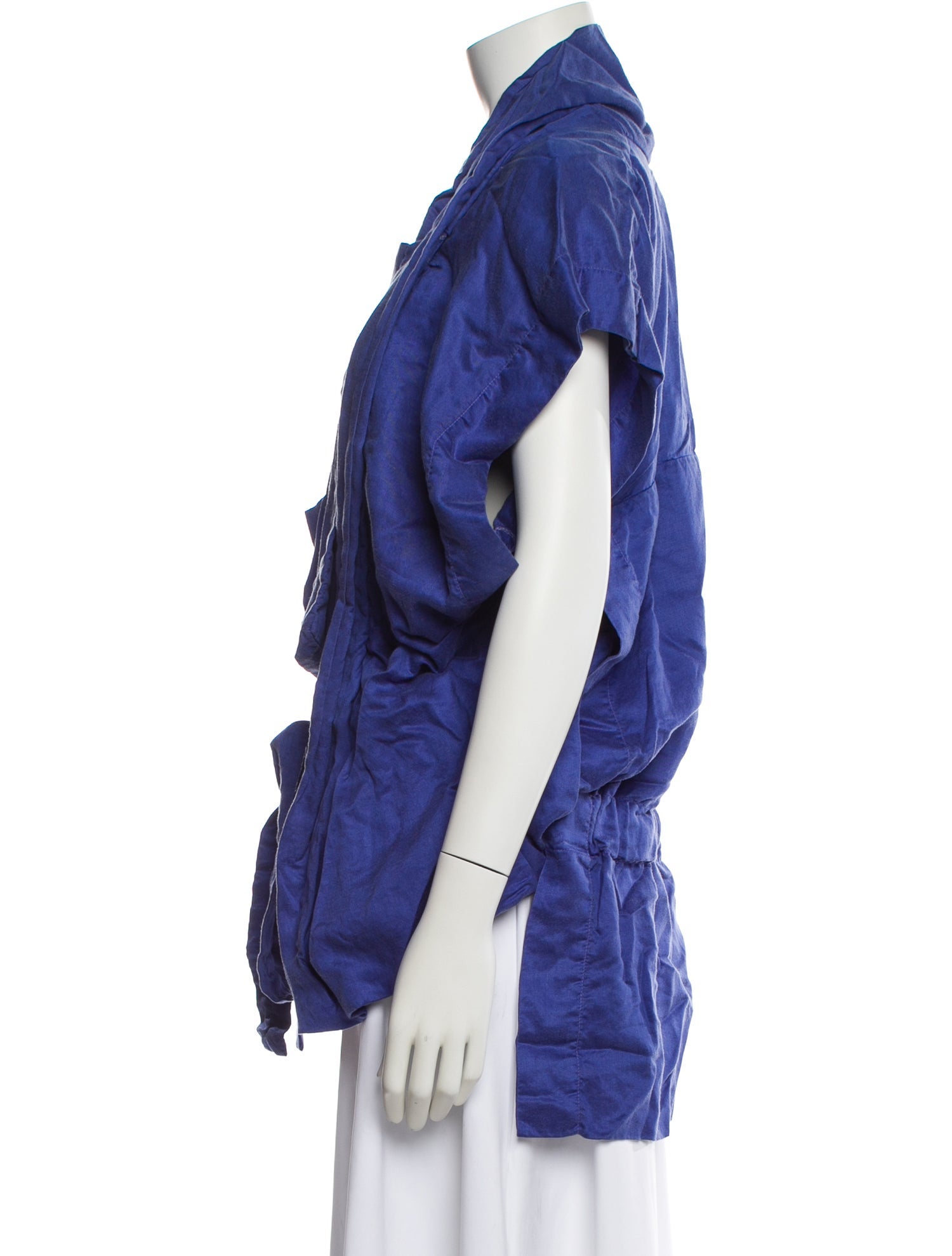 Bernhard Willhelm Linen Square Neckline Top