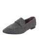 Bougeotte Tweed Embroidered Accent Loafers