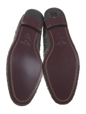 Bougeotte Tweed Embroidered Accent Loafers