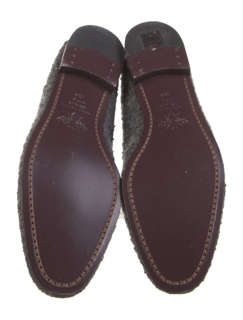 Bougeotte Tweed Embroidered Accent Loafers