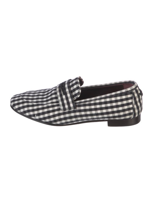 Bougeotte Canvas Plaid Print Loafers