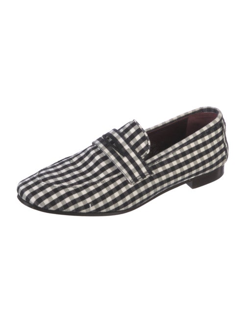 Bougeotte Canvas Plaid Print Loafers