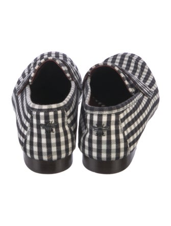 Bougeotte Canvas Plaid Print Loafers