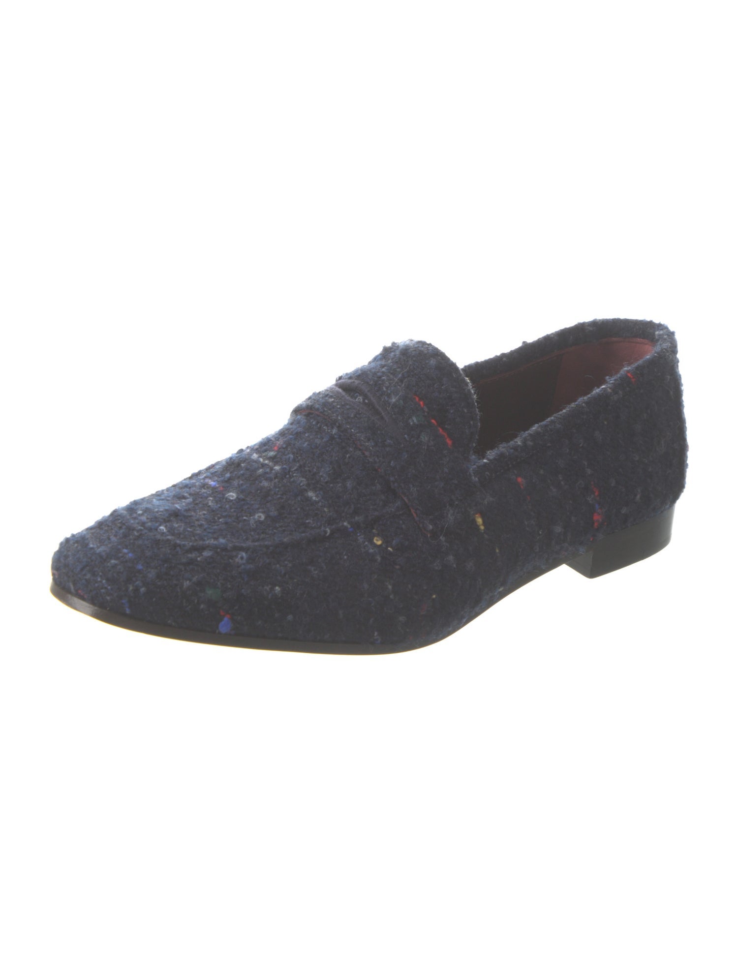 Bougeotte Tweed Tweed Pattern Loafers
