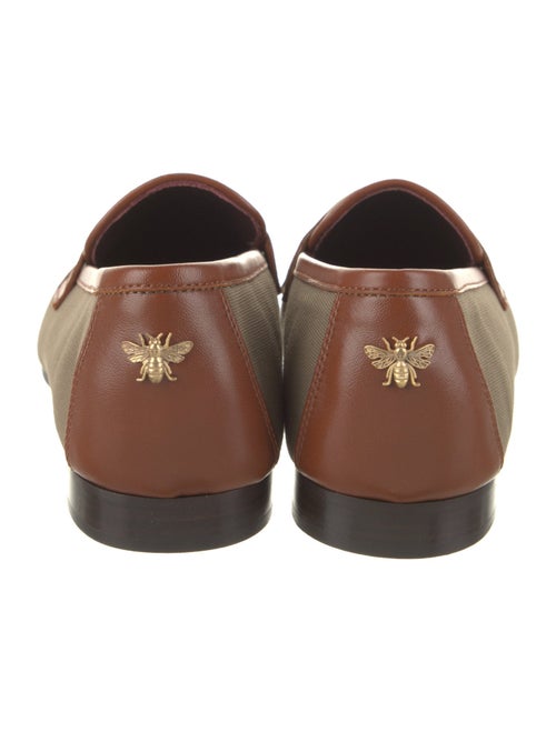 Bougeotte Canvas Leather Trim Embellishment Loafers