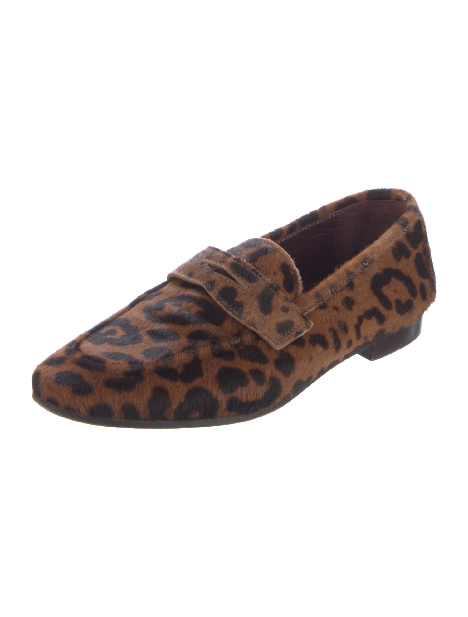 Bougeotte Ponyhair Animal Print Loafers