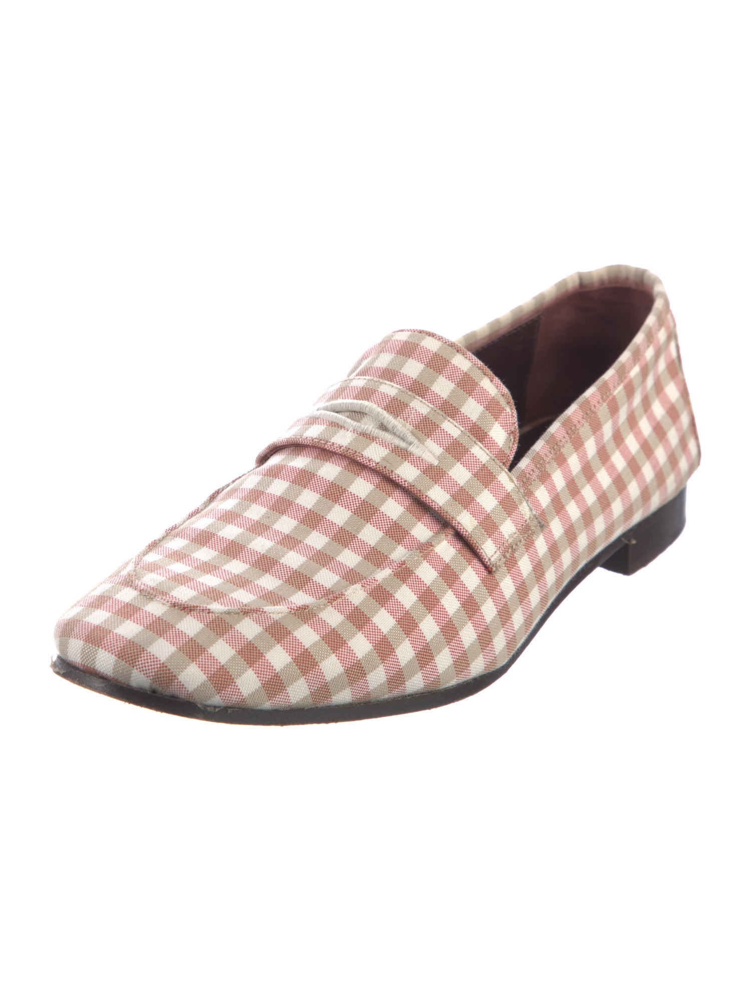 Bougeotte Plaid Print Loafers