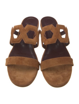 Bougeotte Suede Leather Trim Embellishment Slides