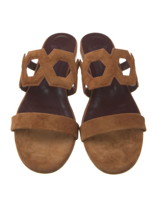 Bougeotte Suede Leather Trim Embellishment Slides