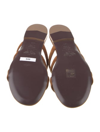 Bougeotte Suede Leather Trim Embellishment Slides