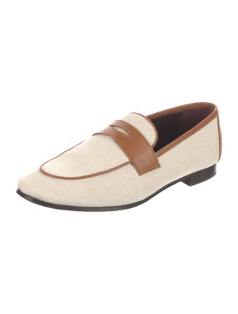 Bougeotte Canvas Colorblock Pattern Loafers