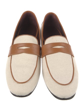 Bougeotte Canvas Colorblock Pattern Loafers