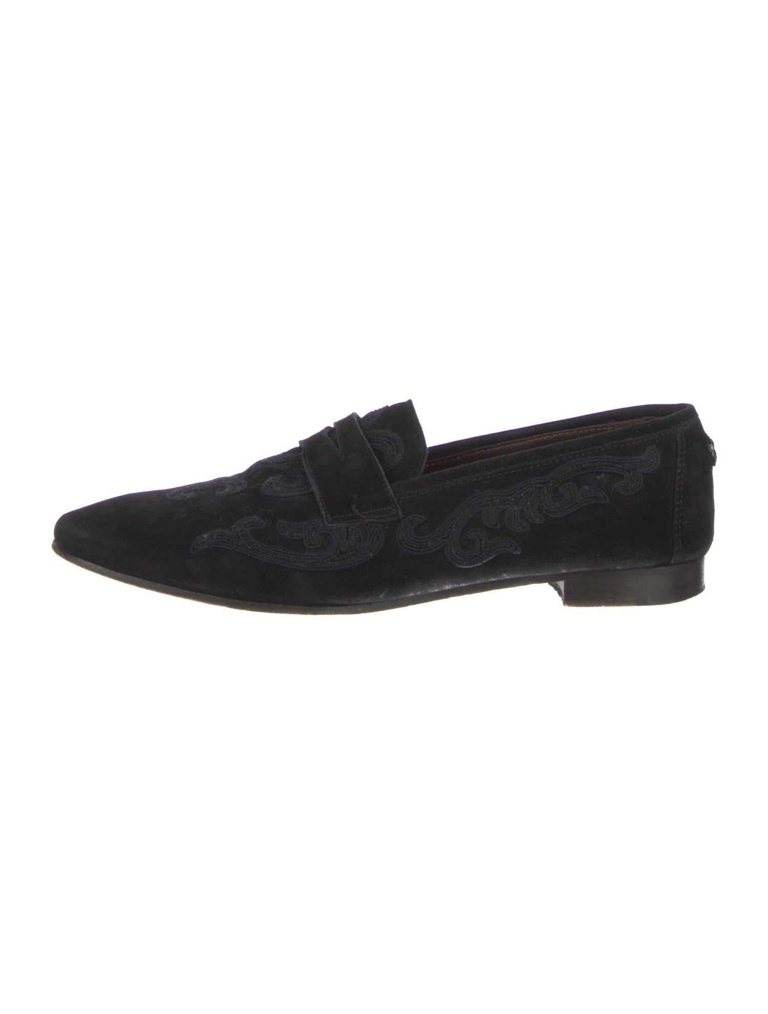 Bougeotte Suede Studded Accents Loafers