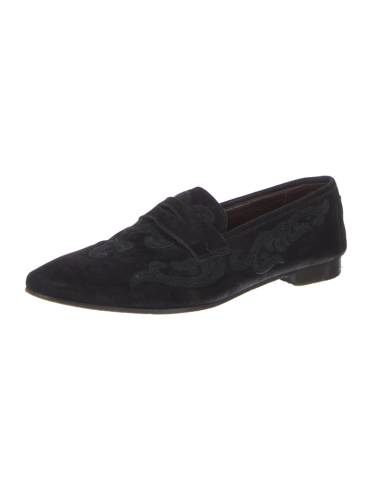 Bougeotte Suede Studded Accents Loafers