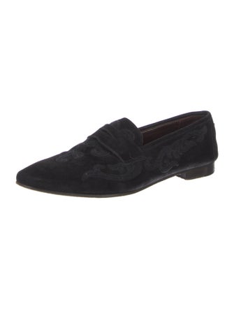 Bougeotte Suede Studded Accents Loafers