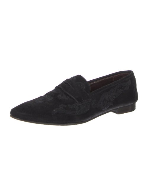 Bougeotte Suede Studded Accents Loafers
