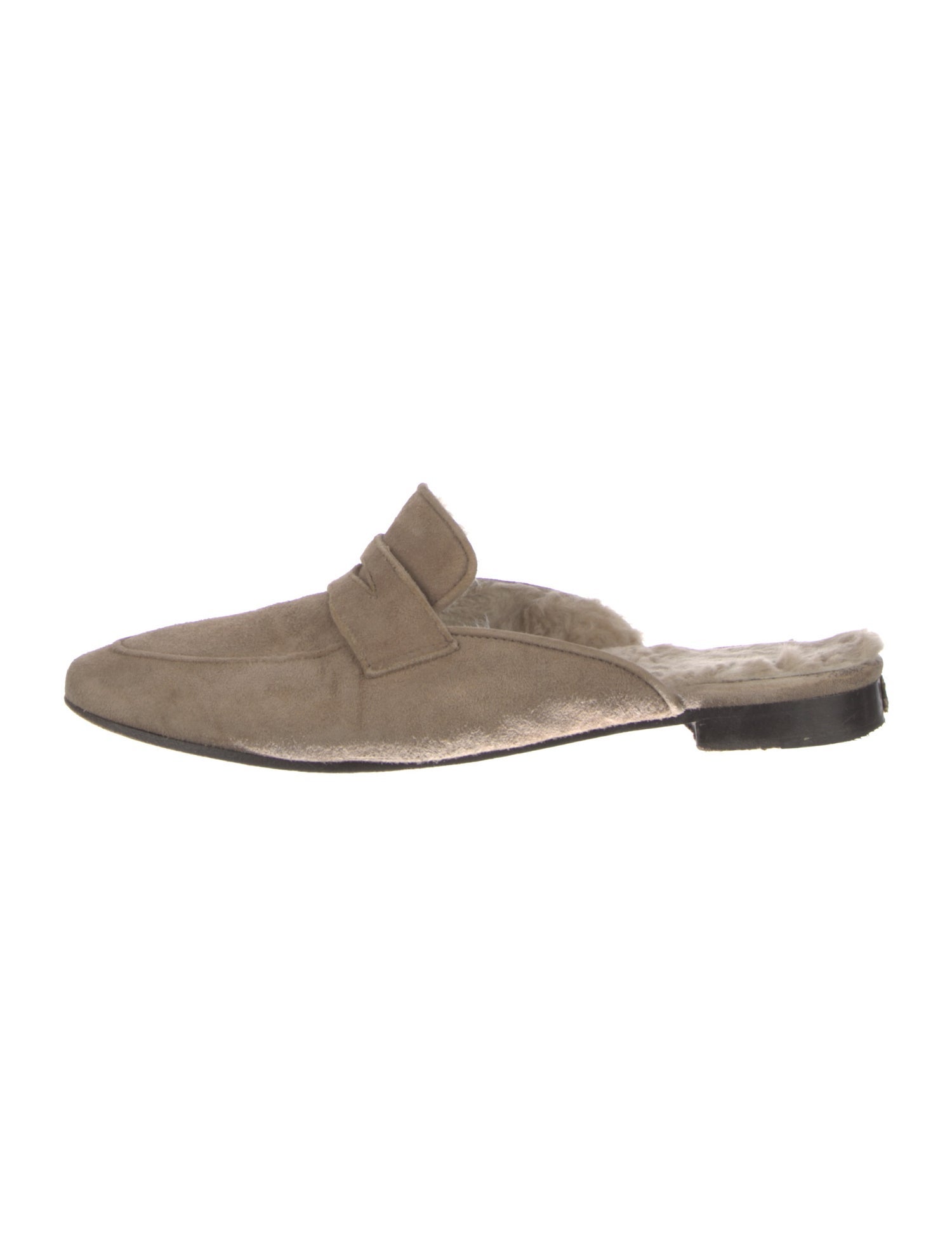 Bougeotte Suede Fur Trim Mules