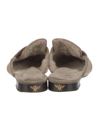 Bougeotte Suede Fur Trim Mules