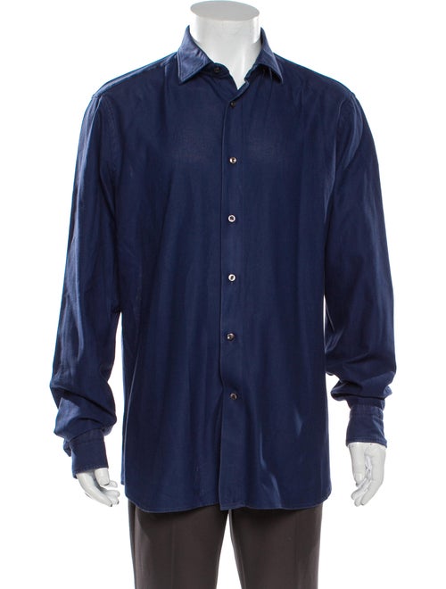 Boglioli Long Sleeve Dress Shirt Blue