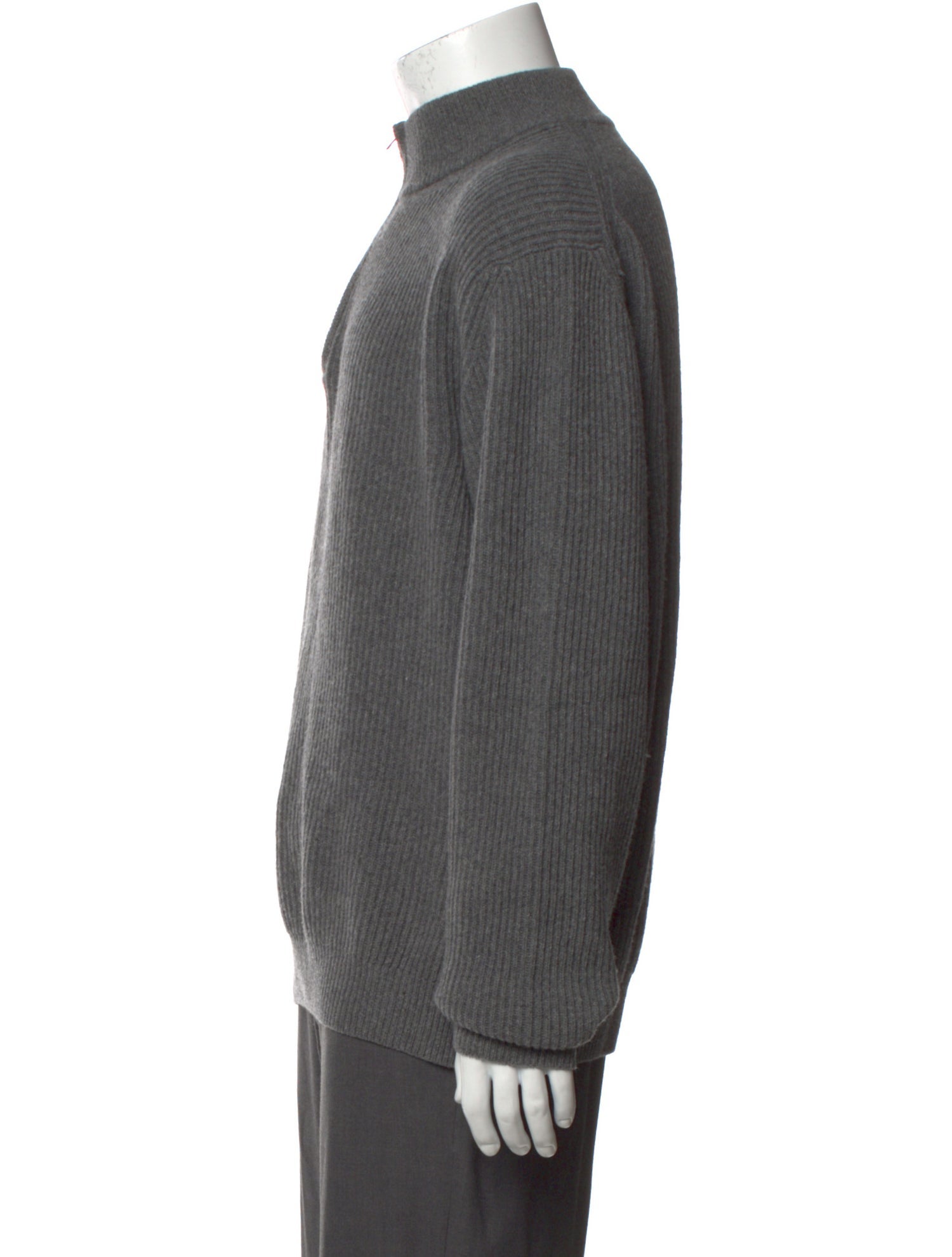 Boglioli Wool Mock Neck Polo Sweater