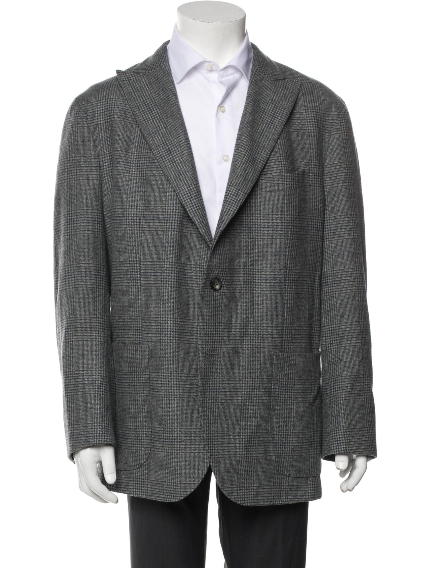 Boglioli Virgin Wool Houndstooth Print Blazer
